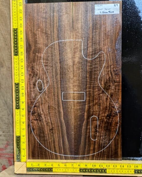 Figured Walnut Bookmatched Guitar Top Set