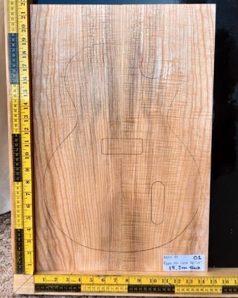 Ripple Ash Bookmatched Carve Top Set