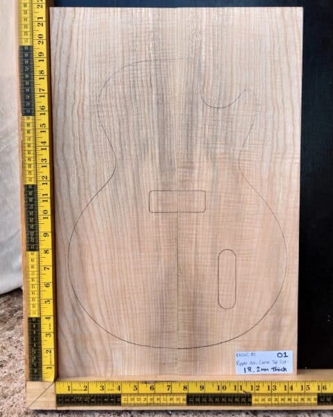 Ripple Ash Bookmatched Carve Top Set