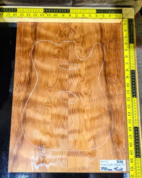 Ancient Quilted Redwood Guitar Bookmatched Drop Top Set