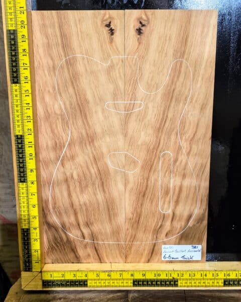 Ancient Quilted Redwood Guitar Bookmatched Drop Top Set