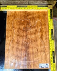 Ancient Quilted Redwood Guitar Bookmatched Drop Top Set