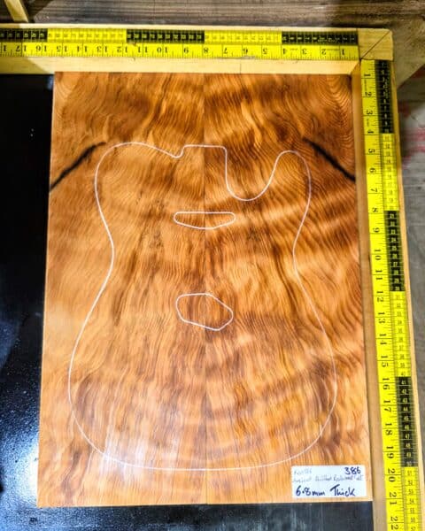 Ancient Quilted Redwood Guitar Bookmatched Drop Top Set