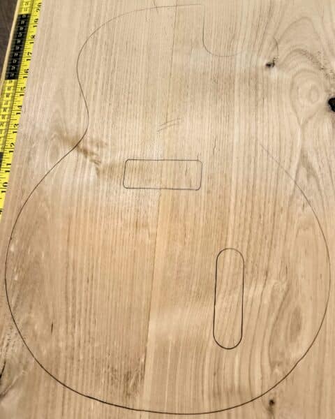 American Red Alder 2 Piece Guitar Body Blank