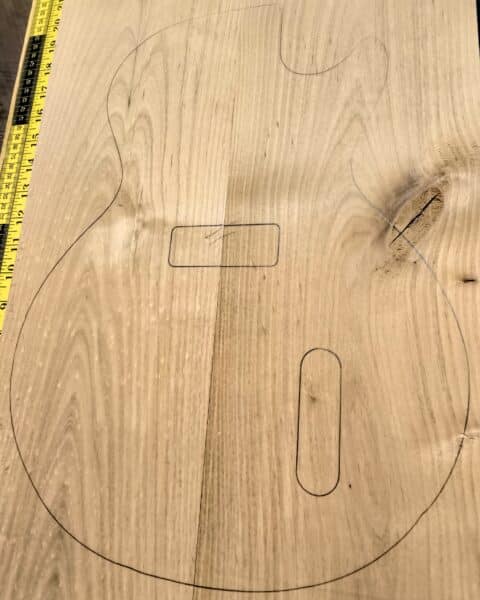 American Red Alder 2 Piece Body Blank