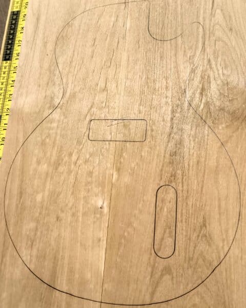 American Red Alder 2 Piece Body Blank