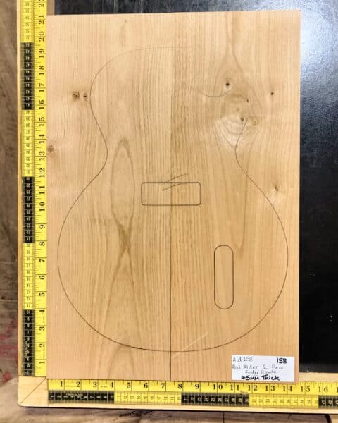 American Red Alder 2 Piece Body Blank