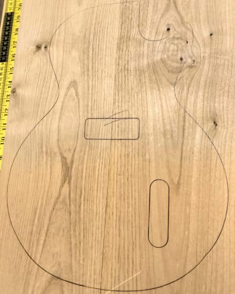 American Red Alder 2 Piece Body Blank