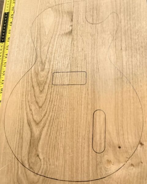 American Red Alder 2 Piece Body Blank