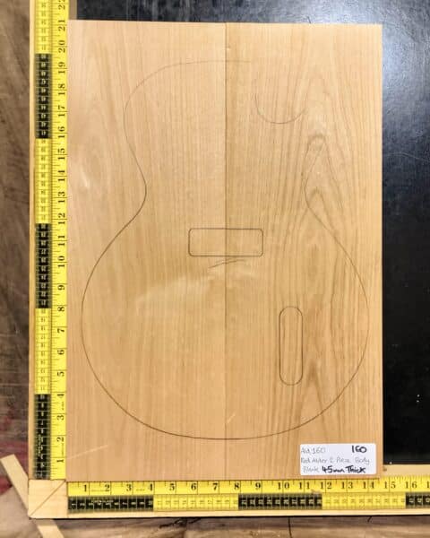 American Red Alder 2 Piece Body Blank