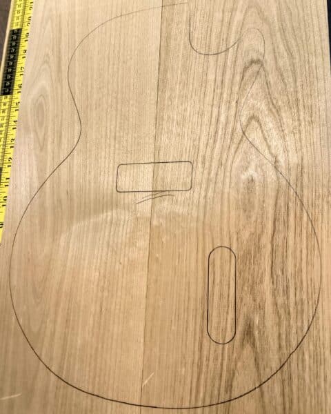 American Red Alder 2 Piece Body Blank