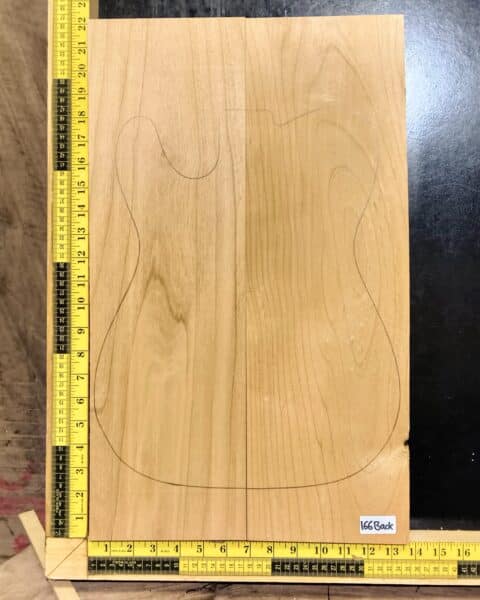 American Red Alder 2 Piece Body Blank