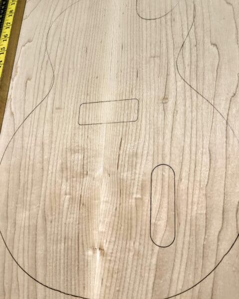 Maple Bookmatched Guitar Carve Top Set