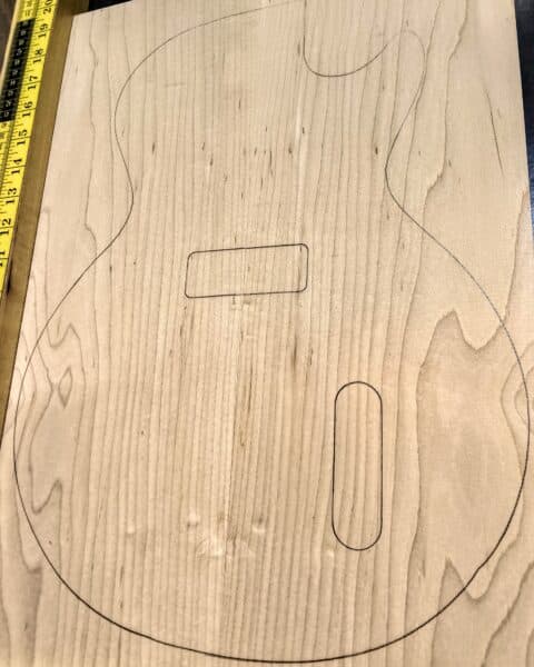 Maple Bookmatched Guitar Carve Top Set