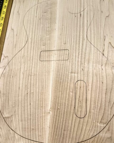 Maple Bookmatched Guitar Carve Top Set