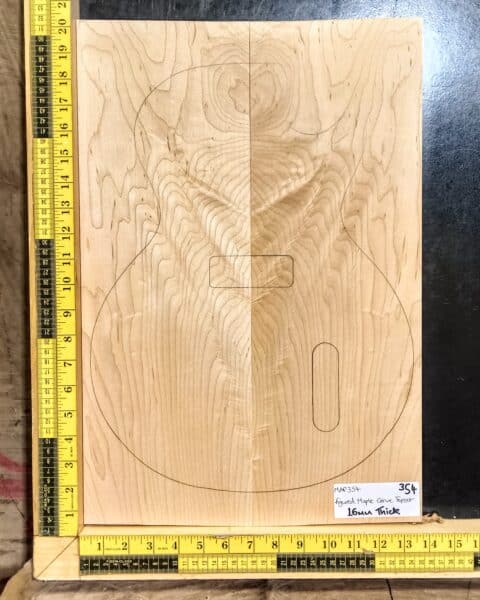 Figured Maple Bookmatched Guitar Carve Top Set