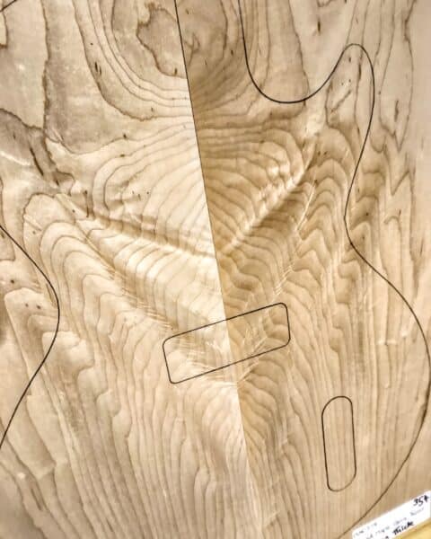 Figured Maple Bookmatched Guitar Carve Top Set
