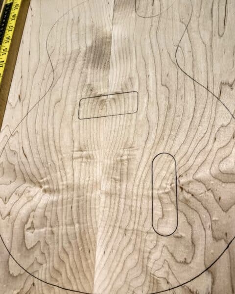 Figured Maple Bookmatched Guitar Carve Top Set