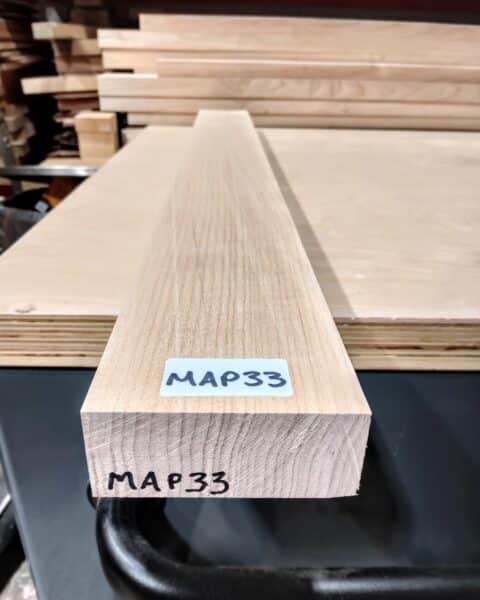 Plain Maple Quarter Sawn Guitar Neck Blank