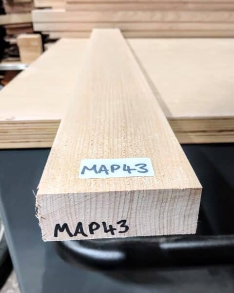 Plain Maple Quarter Sawn Guitar Neck Blank
