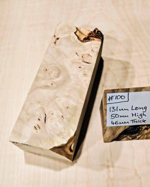Maple Burl Knife Handle Scales Block