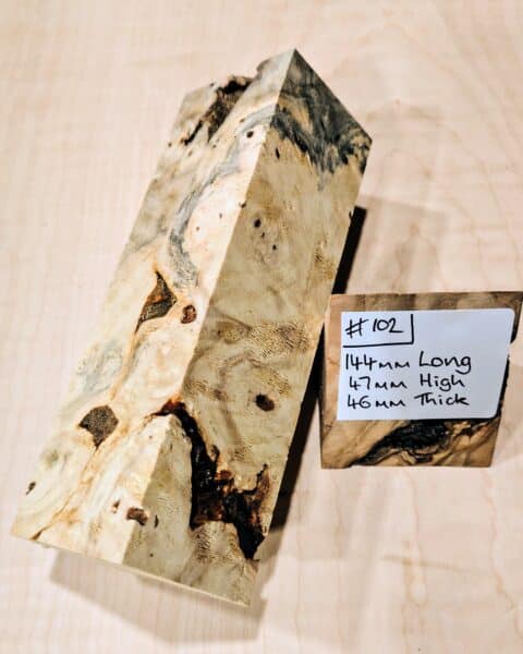 Buckeye Burl Knife Handle Scales Block