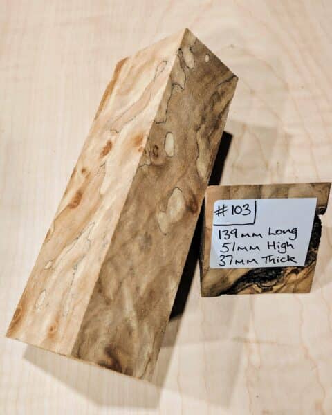 Spalted Elm Burl Knife Handle Scales Block