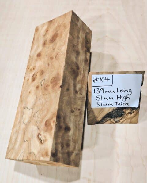 Spalted Elm Burl Knife Handle Scales Block
