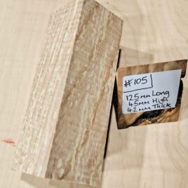 Spalted Ripple Ash Knife Handle Scales Block