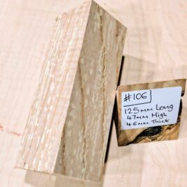 Spalted Ripple Ash Knife Handle Scales Block