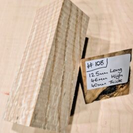 Spalted Ripple Ash Knife Handle Scales Block