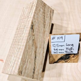 Spalted Ripple Ash Knife Handle Scales Block