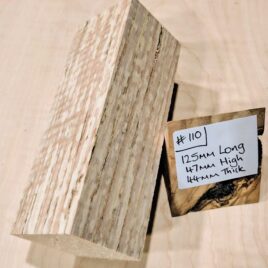 Spalted Ripple Ash Knife Handle Scales Block