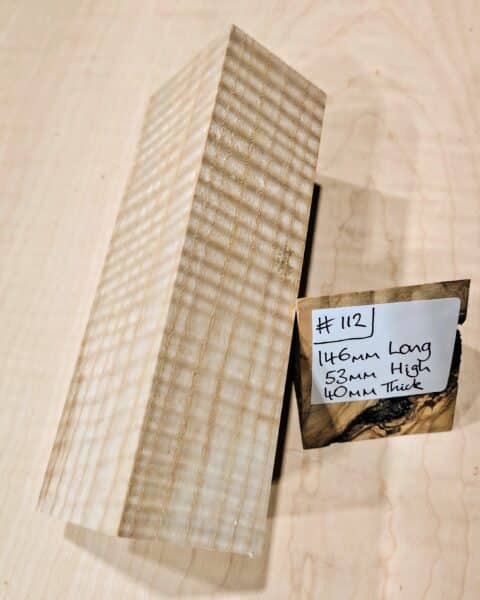 Ripple Ash Knife Handle Scales Block