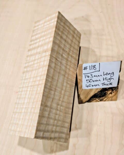 Ripple Ash Knife Handle Scales Block