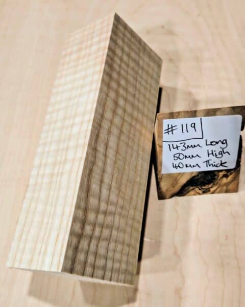 Ripple Ash Knife Handle Scales Block