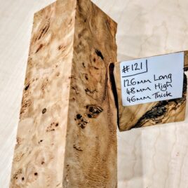 Poplar Burl Knife Handle Scales Block