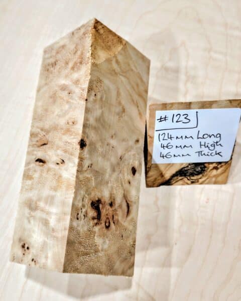 Poplar Burl Knife Handle Scales Block