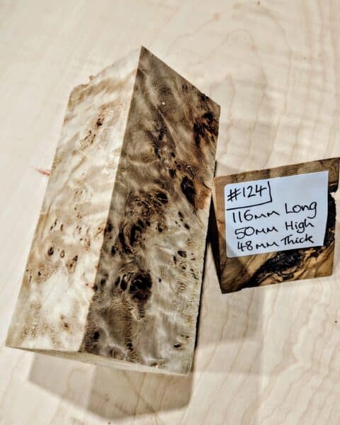 Poplar Burl Knife Handle Scales Block