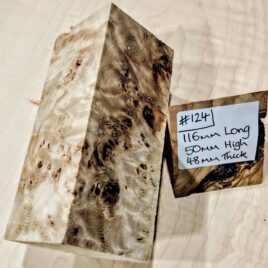 Poplar Burl Knife Handle Scales Block