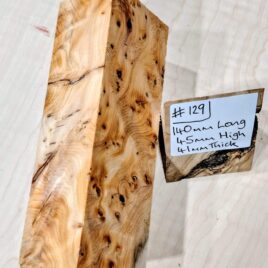 Figured Yew Knife Handle Scales Block