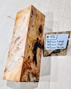 Figured Yew Knife Handle Scales Block