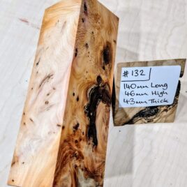 Figured Yew Knife Handle Scales Block