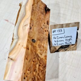 Figured Yew Knife Handle Scales Block