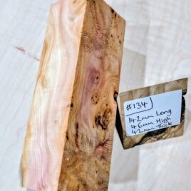 Figured Yew Knife Handle Scales Block