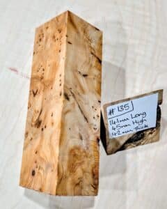 Figured Yew Knife Handle Scales Block