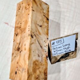 Figured Yew Knife Handle Scales Block