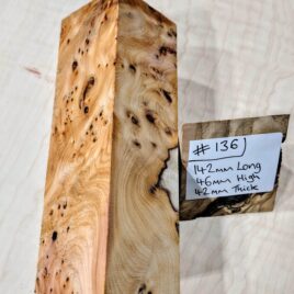 Figured Yew Knife Handle Scales Block