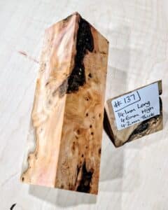 Figured Yew Knife Handle Scales Block