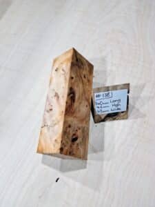 Figured Yew Knife Handle Scales Block